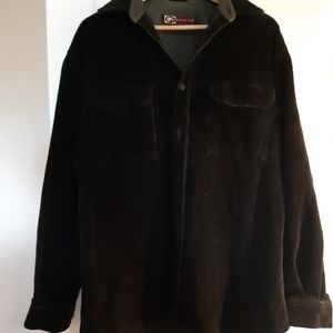 VINTAGE 90s Corduroy Shirt Jacket Shacket | Black | 100% Cotton | Unisex